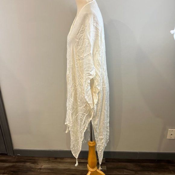 NWOT NORDSTROM Texture Weave Ruana in Ivory Cloud (O/S) - Picture 5 of 9